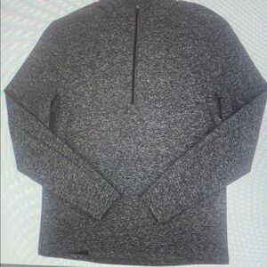 Lululemon Men's Surge Warm 1/2 Zip Heathered Black Large